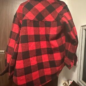 Plaid Red and Black Women's Jacket